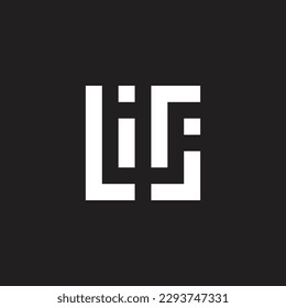 Letter L, i, r and j square, epic geometric symbol simple logo vector