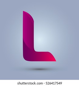 Letter L icon design and elegant typographic concept icon. gradient purple and red color