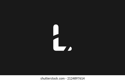Letter L icon design with line crossing from it. Creative modern letters icon, Premium vector illustration.