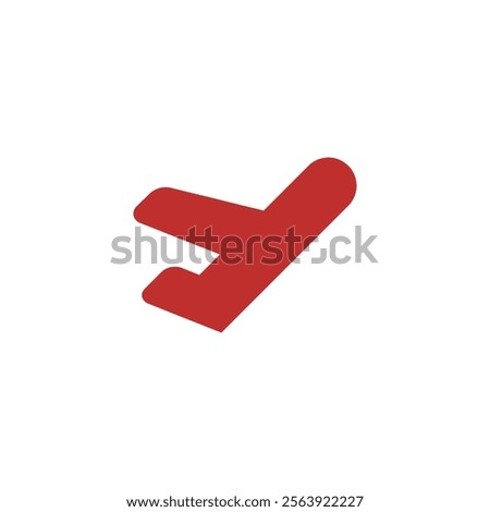 Letter L Icon Logo Design Element. Can be used for Initials, Logos, Bookmarks, etc. Airplane silhouette for ui airplane mode. Design element illustration of technology theme