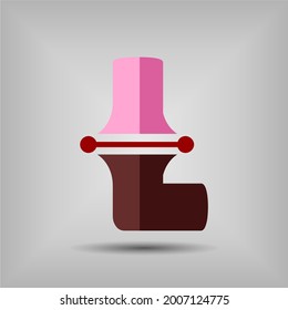 Letter L icon and logo template. New design and elegant typographic concept. Two Colour. File EPS.