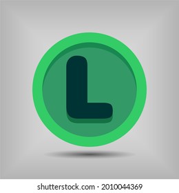 Icono de letra L y plantilla de logotipo. Nuevo diseño y elegante concepto tipográfico. Color verde. Archivo EPS.