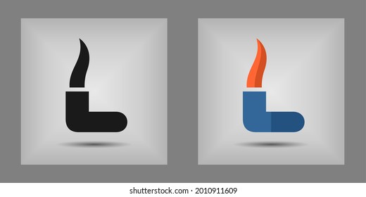 Letter L icon and logo template. New design and elegant typographic concept. Two Colour. File EPS.
