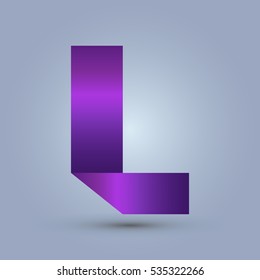 Letter L icon and logo template.  design and elegant typographic. gradient purple