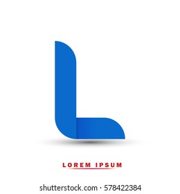 Letter L icon and logo template.  New design, elegant, and simple typographic . blue sea