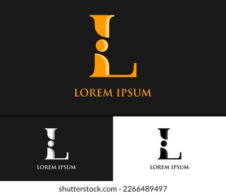 Letter L iL Li luxury logo design template	