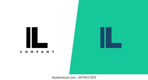 Letter I and L, IL logo design template. Minimal monogram initial based logotype.