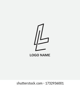 letter l illustration of creative lines of unique logo design vector