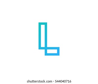 Letter L Infinity Line Logo Design Template Element