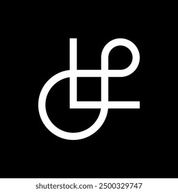 Letter L infinity line minimal logo design