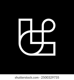 Letter L infinity line minimalist logo