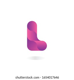letter L initial gradient logo design
