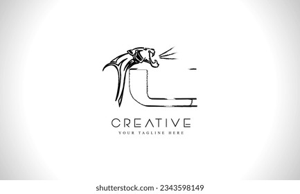 Letter L initial logo design templates