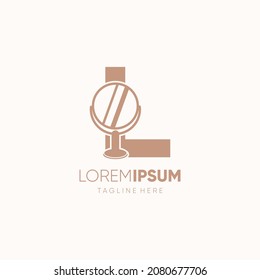 Letter L Initial Mirror Logo Design Icon Graphic Emblem Illustration Background Template