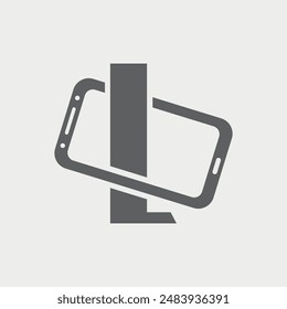 Letter L Initial Phone Logo Design. This logo is very suitable for a mobile phone repair service, app designer, shop for telephony, electronics webshop, accessories store, refurbished seller.