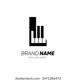 Lettre L Premier Logo Piano Conception  Icône Image vectorielle Illustration graphique Emblème Symbole