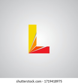 letra L diseño del logotipo de signo inicial plantilla vectorial