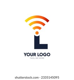 Letter L Initial Signal Logo Design Vector Icon Graphic Emblem Illustration 