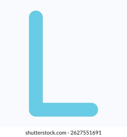 Icono de Vector aislado de la letra L, icono de Vector aislado de estilo plano. 