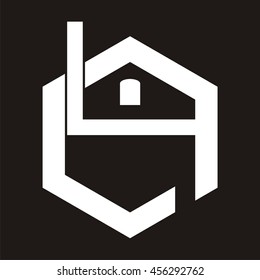 letter l and j and g and h with build logo design,