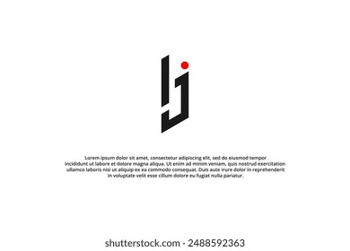 letter l and j modern minimal logo