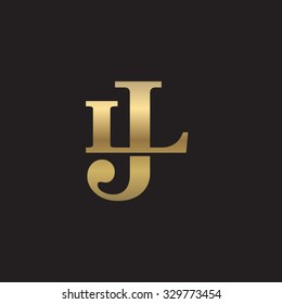 letter L and J monogram golden logo