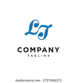 Letra L J Vector del icono del logotipo del monograma
