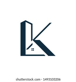 LETTER L LETTER K REAL ESTATE LOGO DESIGN