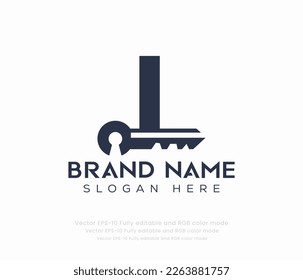 Letter L key logo vector templates 