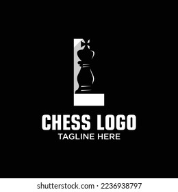 Letter L King of Chess Logo Design Template Inspiration, Vector Illustration.