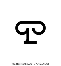 Letter L Law Scale Simple Logo 