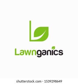 letter L for lawn organics logo design