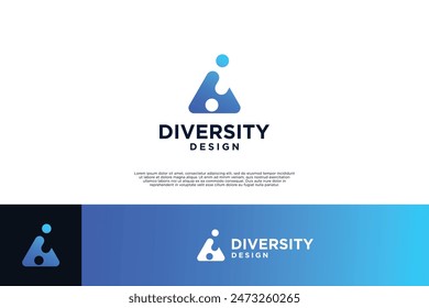 Letter L leader logo design. Abstract human help logo