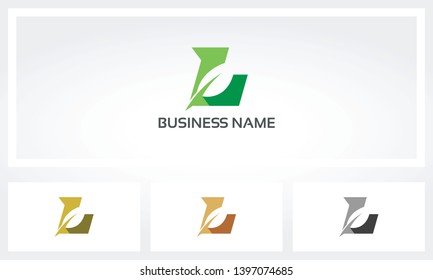 Letter L Leaf Environment Natural Logo