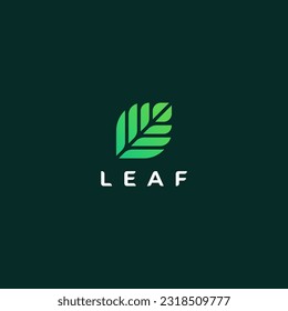 Letter L leaf logo design svg