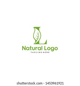 Letter L With Leaf Logo. Green leaf logo icon vector design. Landscape design, garden, Plant, nature and ecology vector. Ecology Happy life Logotype concept icon. Editable file.