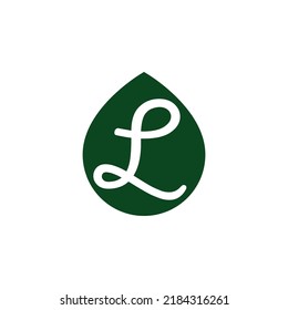 Letter L in Leaf. Letter L Nature Spa Logo Vector Design. Abstract emblem, designs concept, logos, logotype element for template.