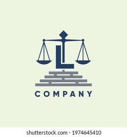Letter L Legal Firm Law and Attorney Logo Design Vector Graphic Icon Emblem Illustration