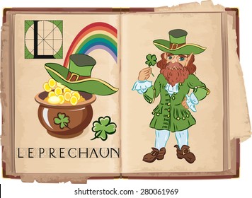 letter L with Leprechaun 