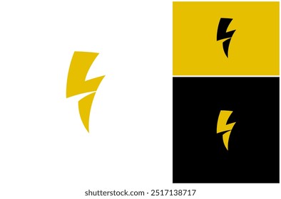 Letra L Tornillo de relámpago Volt Flash Thunder Storm Energía eléctrica Vector de energía Ilustración de diseño de logotipo