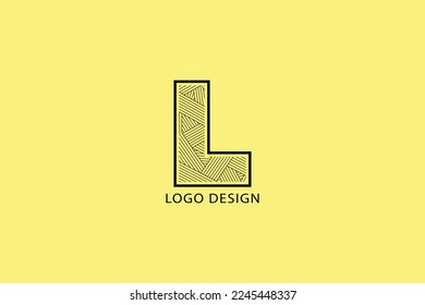 letter L line logo design. Vector design template elements for your application or corporate identity.