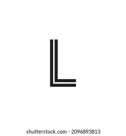 
Letter L L L line simple symbol logo vector