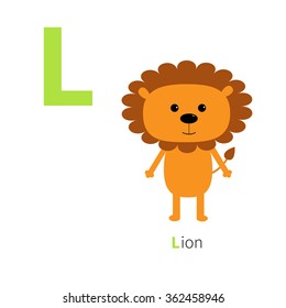 Letter L Lion Zoo Alphabet English Stock Vector (Royalty Free ...