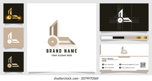 Letter L or LL monogram logo with business card design