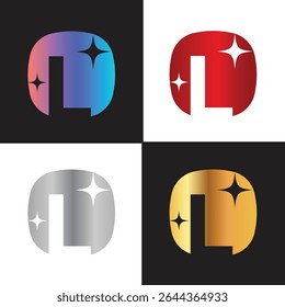 Letter L logo, L logo, AI logo set, modern and minimal design, tech-inspired, colorful icons and symbols, suitable for artificial intelligence, innovation, branding, startups, and digital identity.