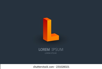 Letter L logo. Alphabet logotype vector design.