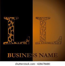 Letter L logo. Alphabet logotype vector design.