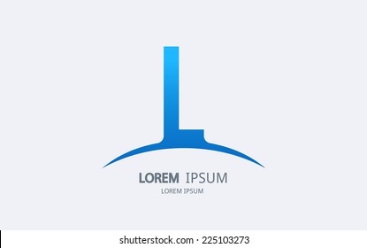 Letter L logo. Alphabet vector logotype design.