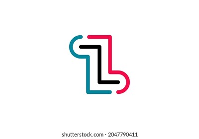 Letra L Logotipo Ambigrama Simple Icónico Moderno