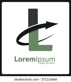 Letter L Logo with arrow,Vector design